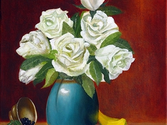 "Roses"
Huile sur toile  35cm x 27cm 